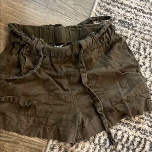 Women's Olive Green Casual Shorts